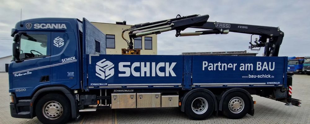 Scania Scania/ R 500/ 6x2 /Fassi F 215 AS - Camion plateau, Camion grue: photos 3 Scania Scania/ R 500/ 6x2 /Fassi F 215 AS - Camion plateau, Camion grue: photos 3
