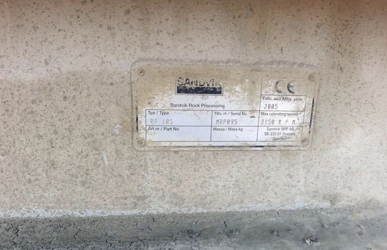 Sandvik RP105 VSI Impact Crusher - Concasseur: photos 5 Sandvik RP105 VSI Impact Crusher - Concasseur: photos 5