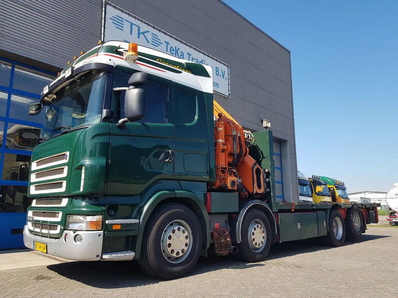 Scania R420 8x2 HIAB 800E-7 Hipro 80 ton/meter Winch Retarder - Camion plateau: photos 2 Scania R420 8x2 HIAB 800E-7 Hipro 80 ton/meter Winch Retarder - Camion plateau: photos 2