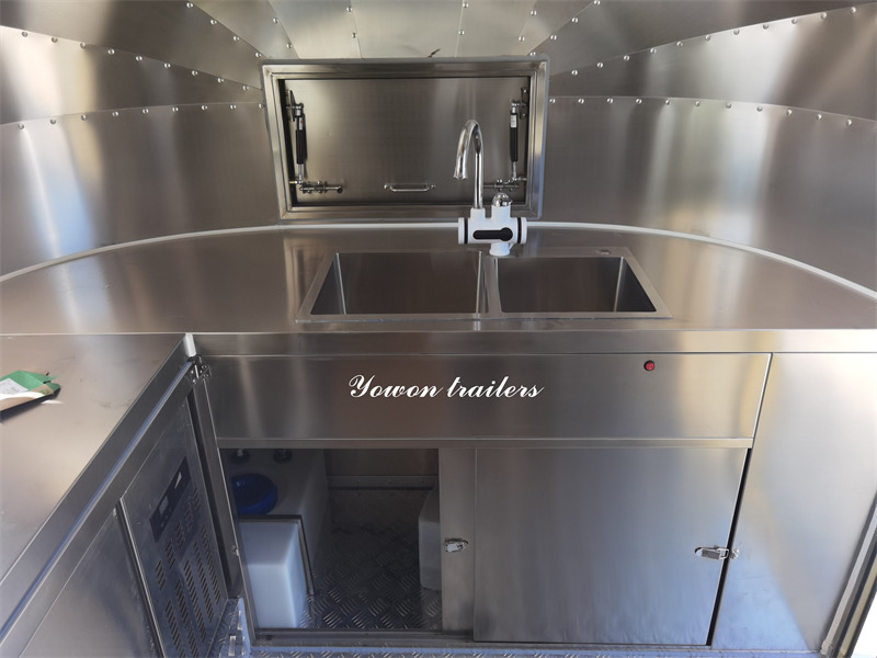 Remorque magasin pour transport de la nourriture neuf YOWON mobile fast food vending trailer factory price catering truck: photos 8