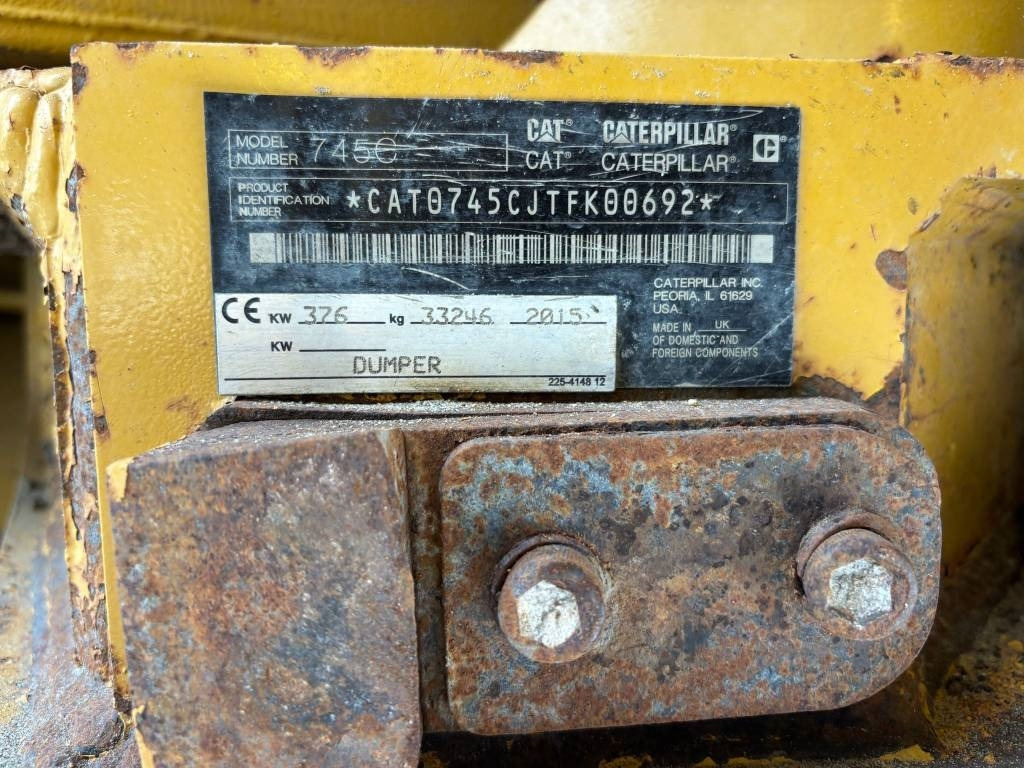 Tombereau articulé CAT 745 C: photos 9