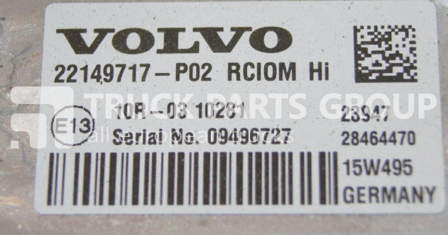 VOLVO FH4, EURO 6, Renault T series Range, Gama RCIOM Hi control unit, control unit - Bloc de gestion pour Camion: photos 1 VOLVO FH4, EURO 6, Renault T series Range, Gama RCIOM Hi control unit, control unit - Bloc de gestion pour Camion: photos 1