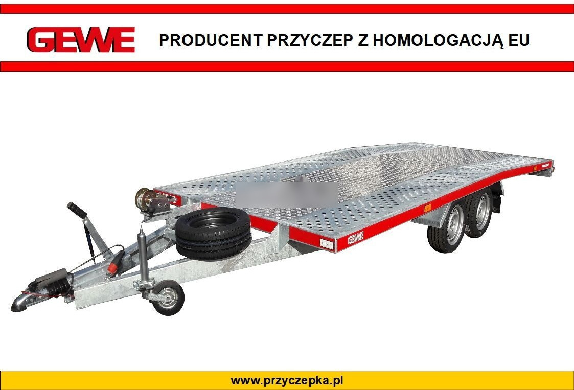 Gewe Laweta L3500 D/1 - 4x2,1 m - super wytrzymała - Remorque porte-voitures: photos 1 Gewe Laweta L3500 D/1 - 4x2,1 m - super wytrzymała - Remorque porte-voitures: photos 1