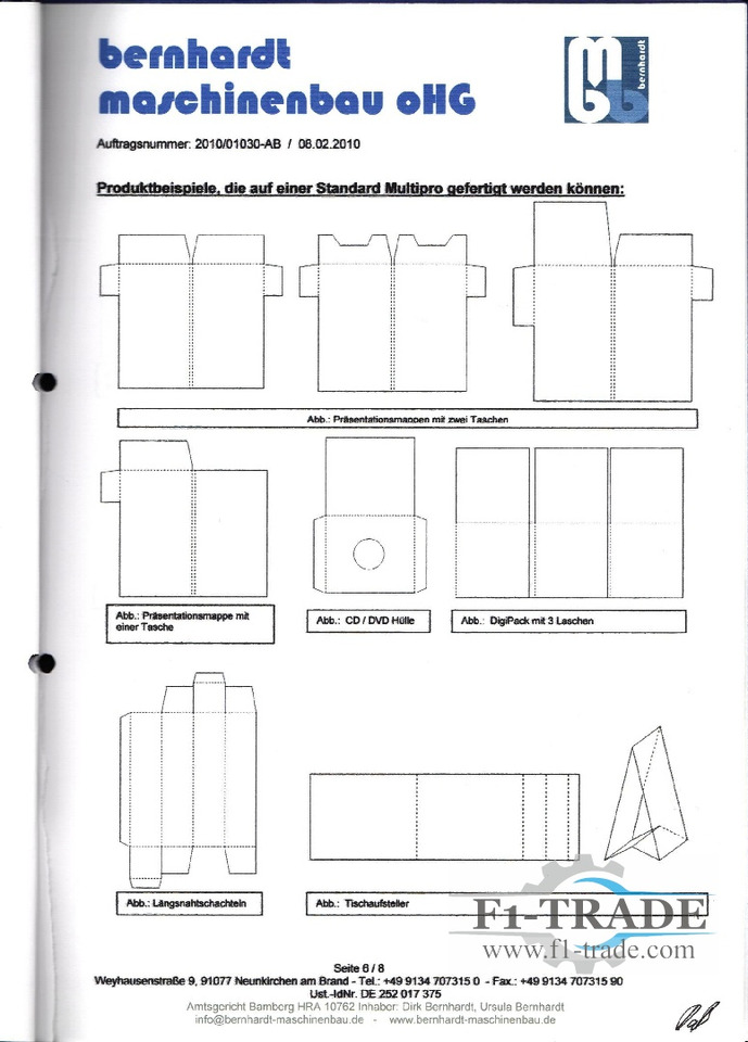 Bernhardt FKB 700 - Plieuse de bureau: photos 5 Bernhardt FKB 700 - Plieuse de bureau: photos 5