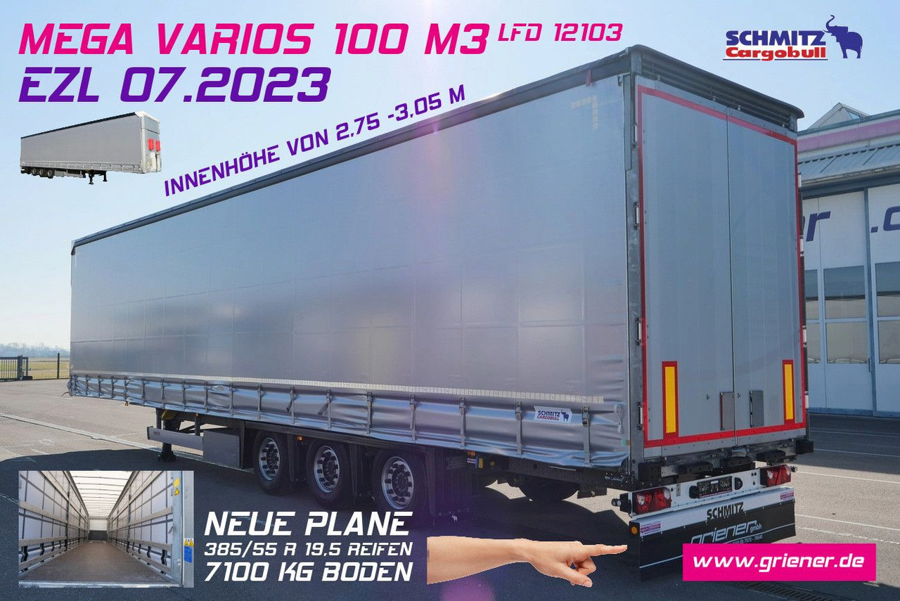 Schmitz Cargobull SCS 24 /MEGA VARIOS LASI 12642 XL /2,75 -3,05 m - Semi-remorque rideaux coulissants: photos 1 Schmitz Cargobull SCS 24 /MEGA VARIOS LASI 12642 XL /2,75 -3,05 m - Semi-remorque rideaux coulissants: photos 1