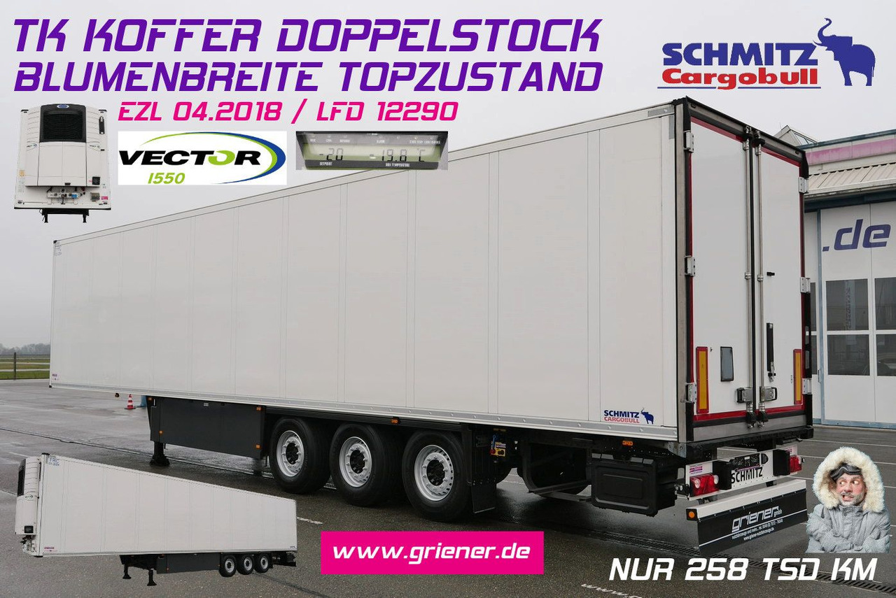 Schmitz Cargobull SKO 24/CARRIER 1550/DOPPELSTOCK/BLUMEN 258tsd km - Semi-remorque fourgon: photos 1 Schmitz Cargobull SKO 24/CARRIER 1550/DOPPELSTOCK/BLUMEN 258tsd km - Semi-remorque fourgon: photos 1