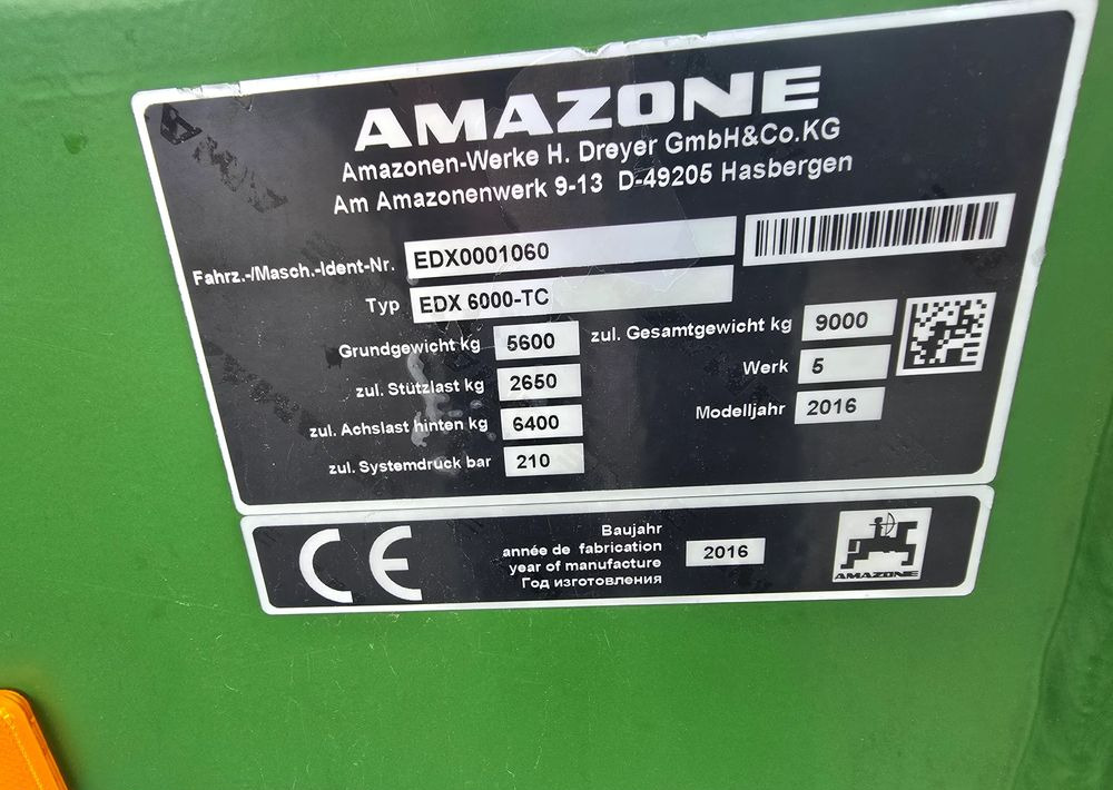 Amazone EDX 6000 TC - Semoir: photos 4 Amazone EDX 6000 TC - Semoir: photos 4