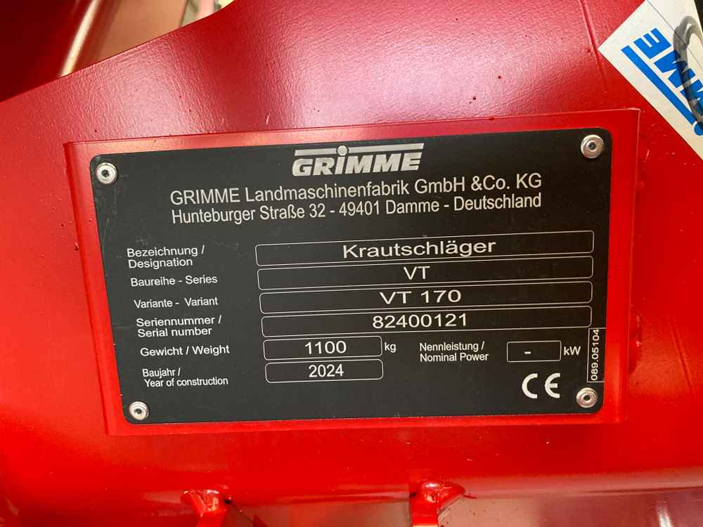 Grimme VT 170 - Broyeur de fanes: photos 2 Grimme VT 170 - Broyeur de fanes: photos 2