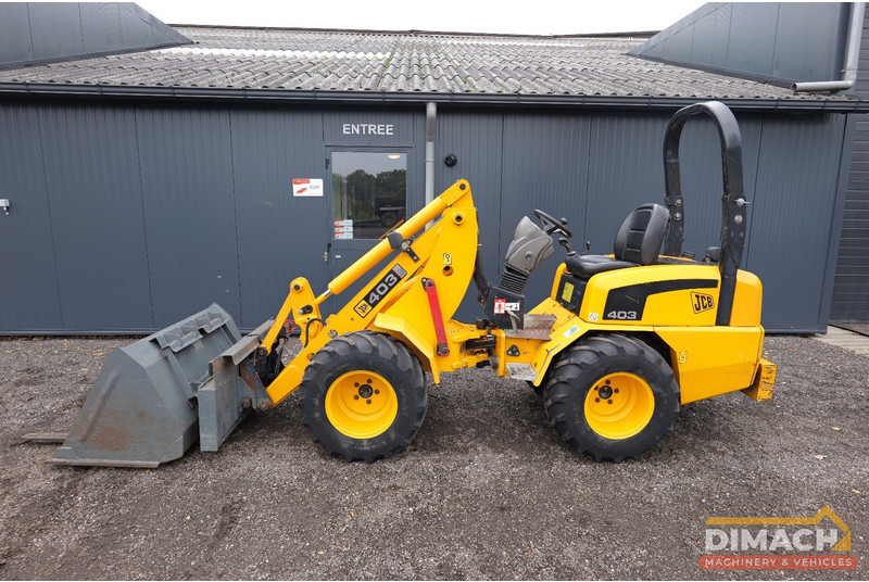 JCB 403 Zeer nette shovel met hydraulische snelwissel en bak en palletvorken 120cm lang - Chargeuse: photos 1 JCB 403 Zeer nette shovel met hydraulische snelwissel en bak en palletvorken 120cm lang - Chargeuse: photos 1