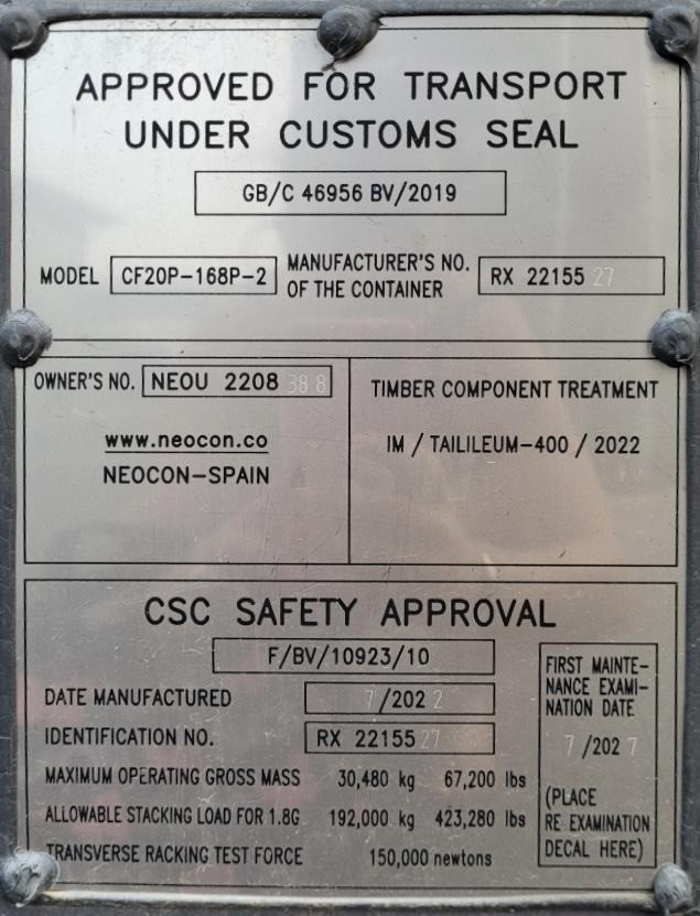 Conteneur maritime neuf Container conteneur 20 pieds neuf 1er voyage: photos 7