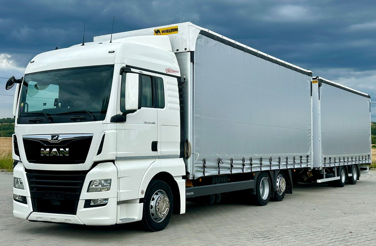 MAN TGX 26.460 / ZESTAW PRZEJAZDOWY / 38 PALET / AUTOMAT / SYPIALKA / PRZYCZEPA WIELTON / 2019 ROK / NISKI PRZEBIEG - Camion à rideaux coulissants: photos 1 MAN TGX 26.460 / ZESTAW PRZEJAZDOWY / 38 PALET / AUTOMAT / SYPIALKA / PRZYCZEPA WIELTON / 2019 ROK / NISKI PRZEBIEG - Camion à rideaux coulissants: photos 1