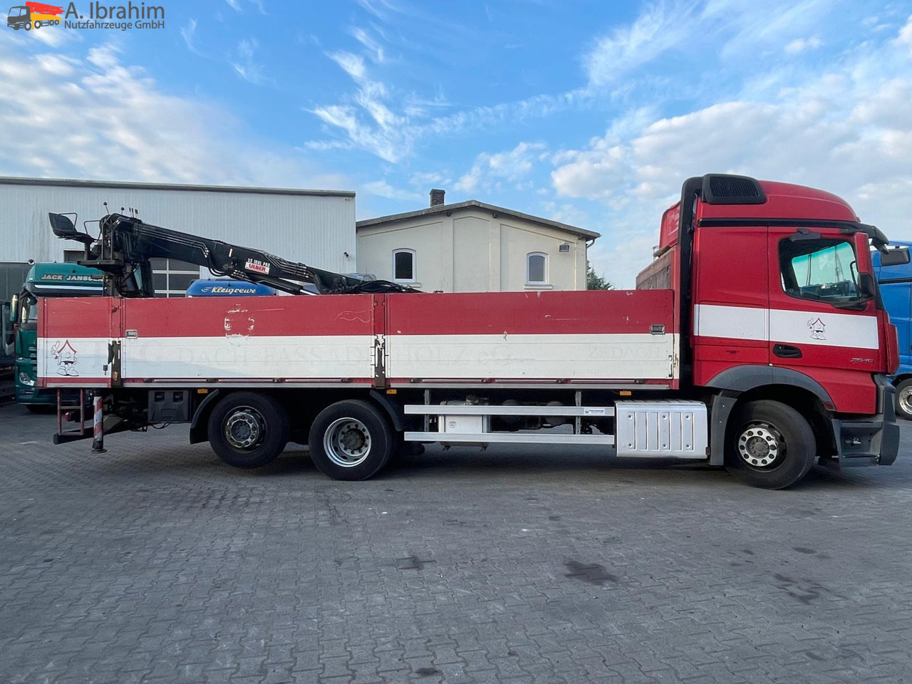 Camion plateau, Camion grue Mercedes-Benz Actros 2545 6x2 Pritsche Kran HIAB 166: photos 14