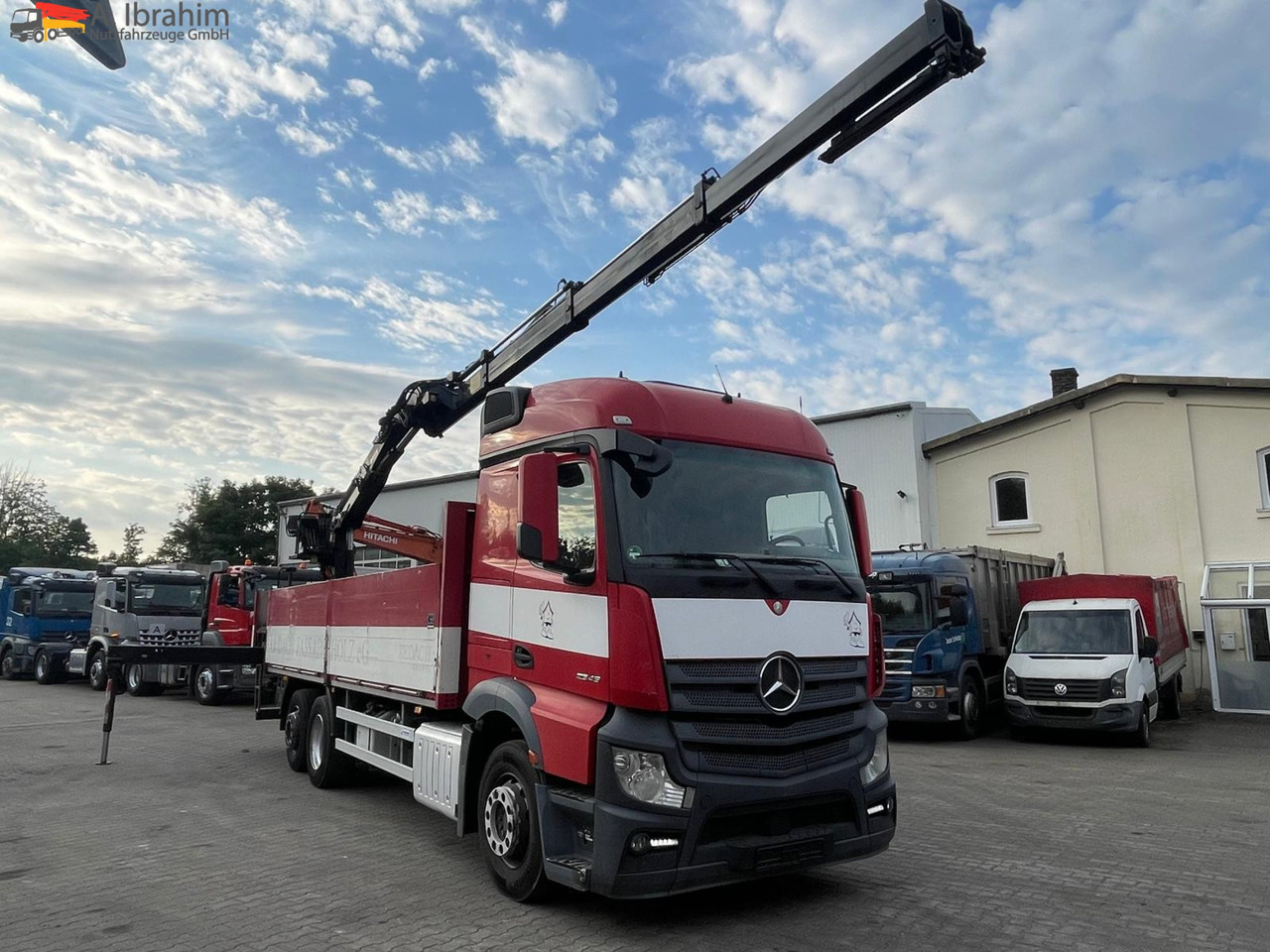 Camion plateau, Camion grue Mercedes-Benz Actros 2545 6x2 Pritsche Kran HIAB 166: photos 8