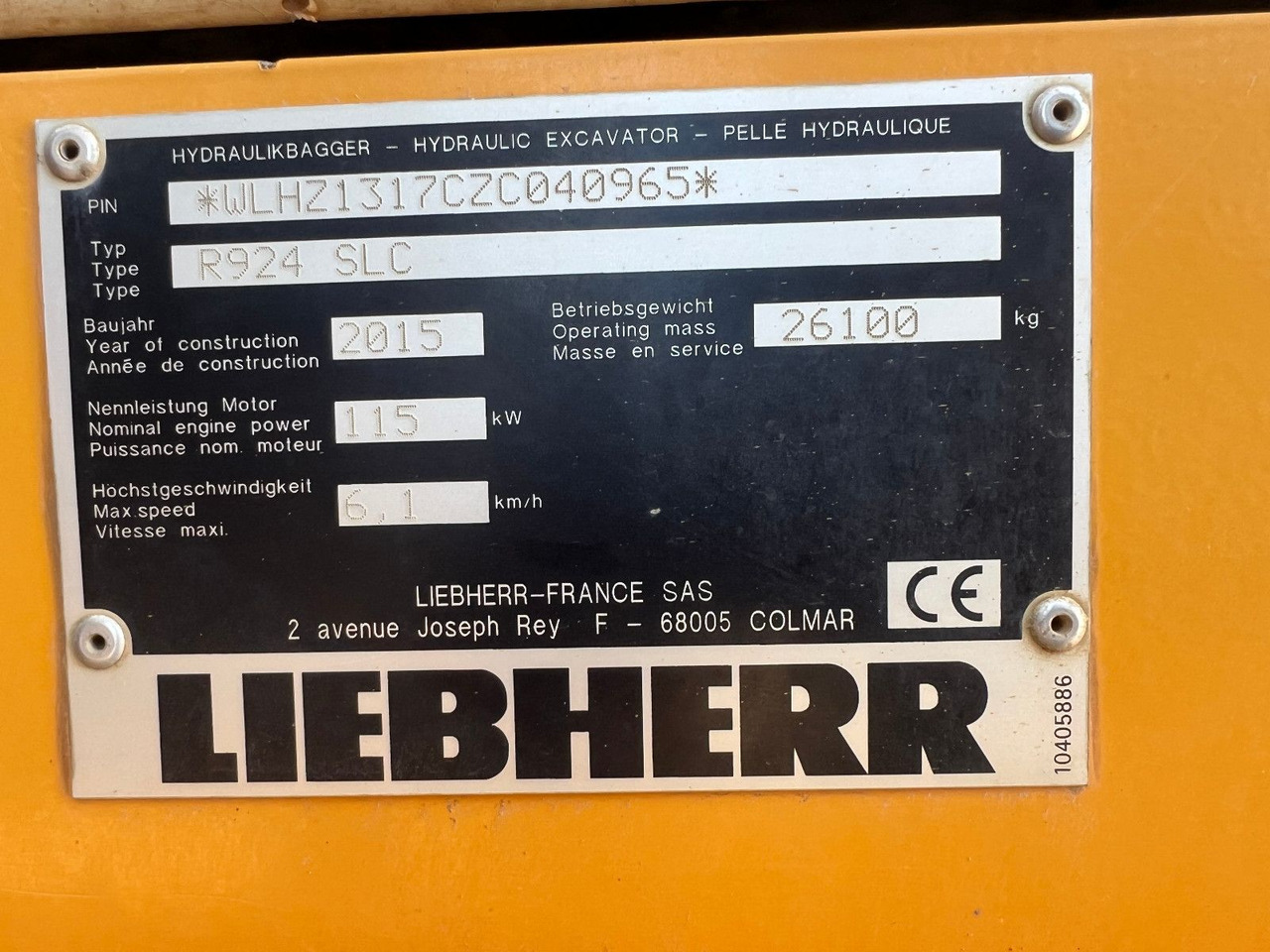 Liebherr R 924 SLC - Pelle sur chenille: photos 5 Liebherr R 924 SLC - Pelle sur chenille: photos 5