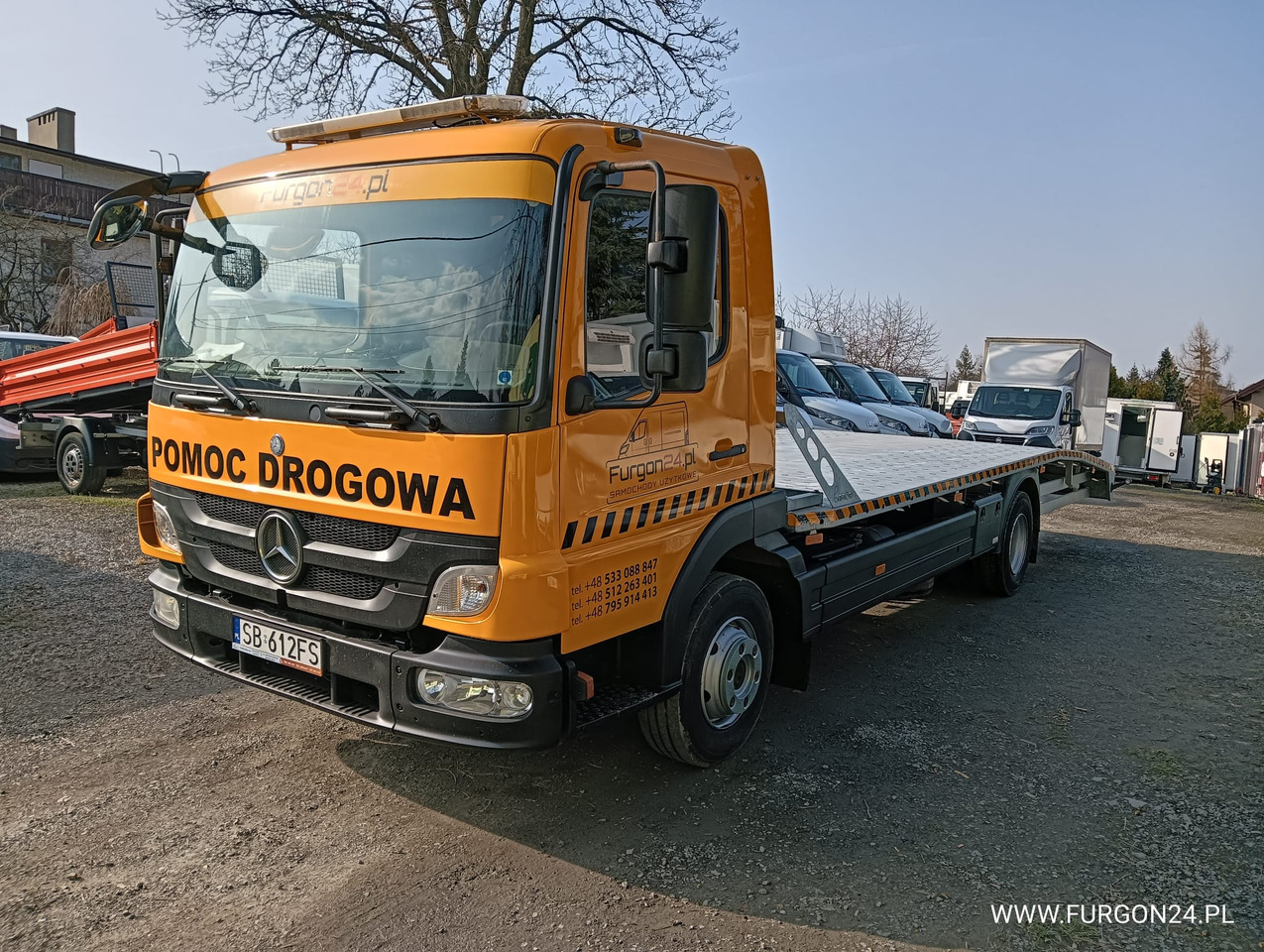MERCEDES ATEGO 1018 POMOC DROGOWA LAWETA NR 665 - Camion porte-voitures: photos 1 MERCEDES ATEGO 1018 POMOC DROGOWA LAWETA NR 665 - Camion porte-voitures: photos 1