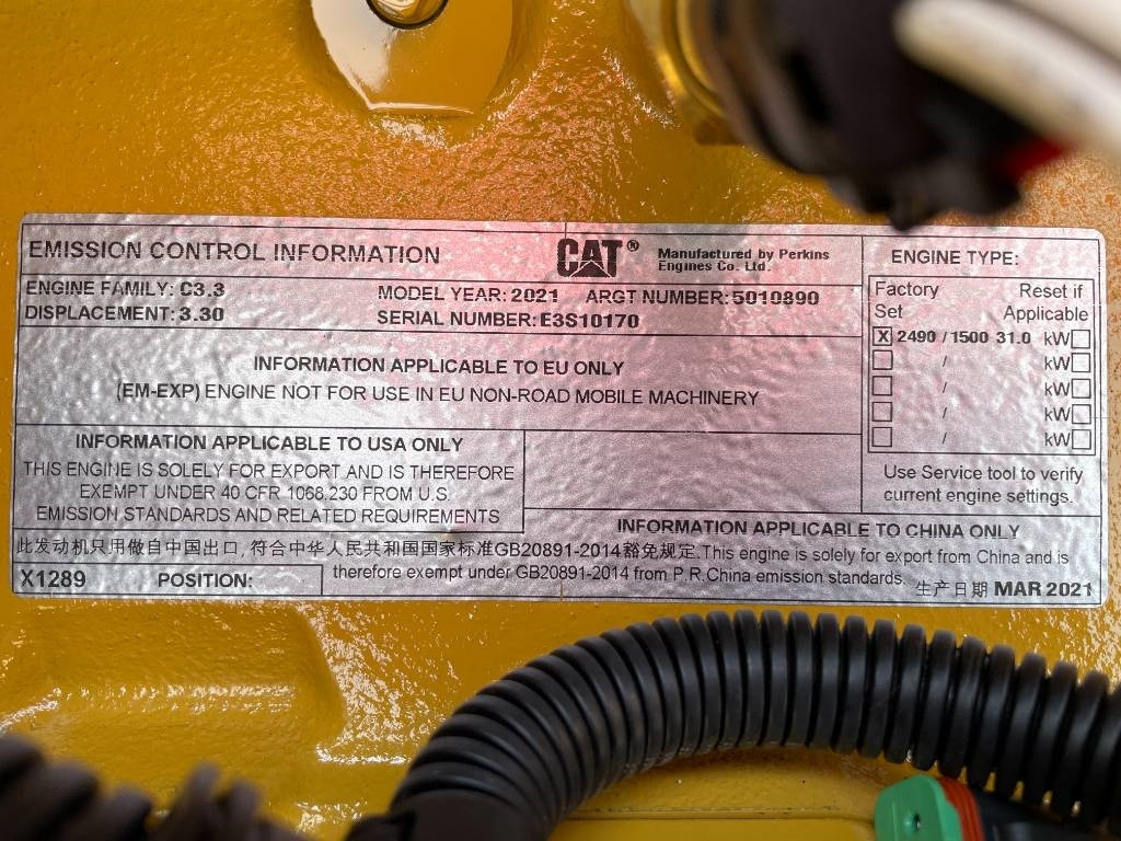 Groupe électrogène neuf CAT DE33GC - 33 kVA Stand-by Generator Set - DPX-18204: photos 12