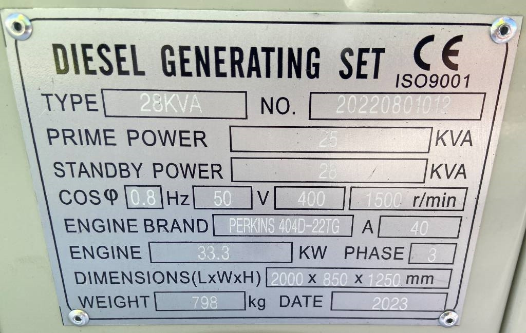 Perkins 404-22TG - 28 kVA Generator - DPX-19801.1 - Groupe électrogène: photos 5 Perkins 404-22TG - 28 kVA Generator - DPX-19801.1 - Groupe électrogène: photos 5