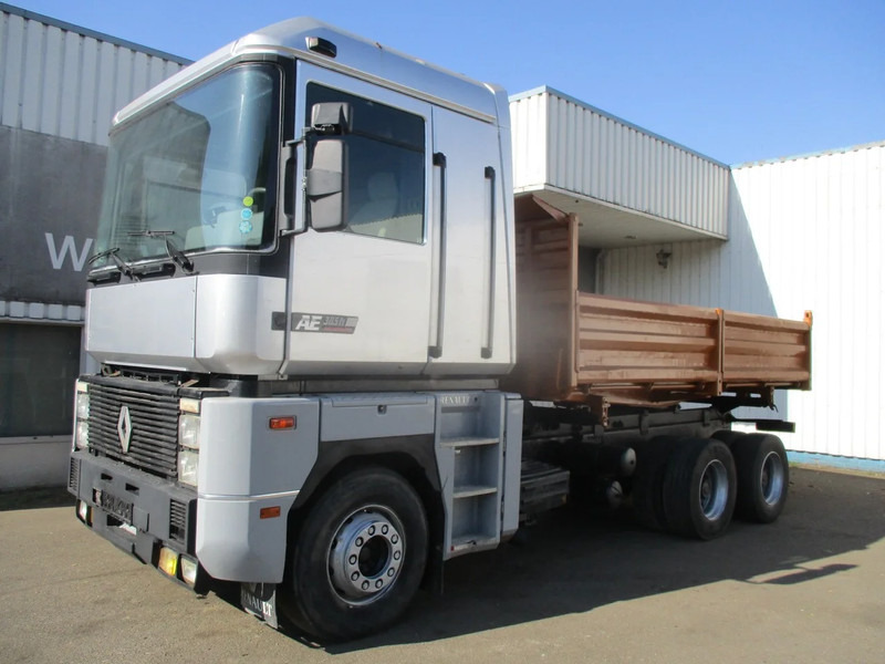 Camion benne Renault Magnum AE 385 TI , 6x4, 3 Way Tipper ,Manual , Airco ,Spring suspension: photos 8