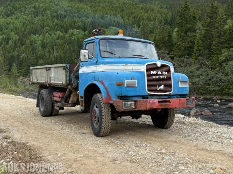 1973 Kranbil - MAN 8.168 HA, 4x4, Plan med tipp - Camion grue: photos 2 1973 Kranbil - MAN 8.168 HA, 4x4, Plan med tipp - Camion grue: photos 2
