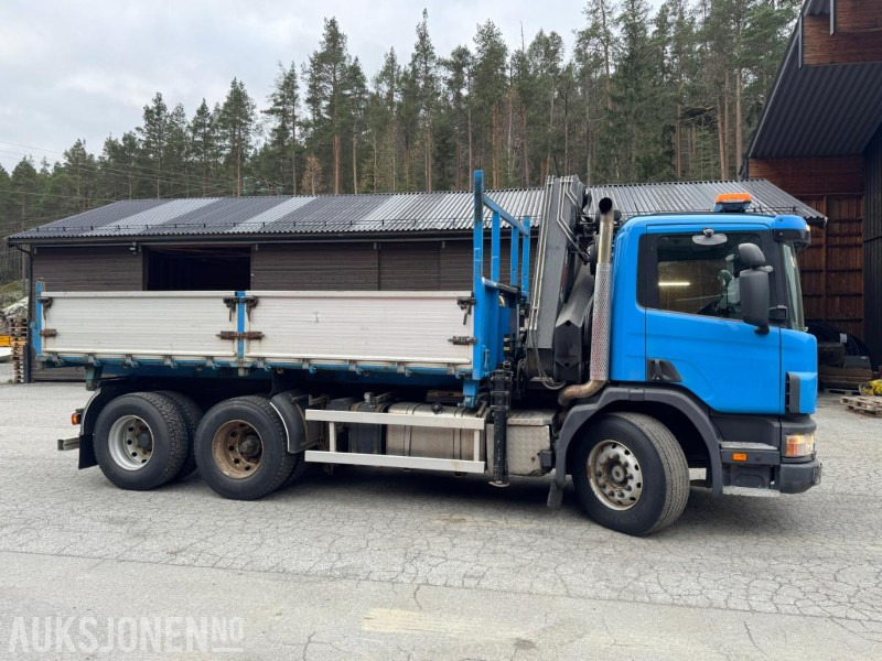 1997 Scania P124 400 kranbil med 3-veis tipp og klype - Camion grue: photos 5 1997 Scania P124 400 kranbil med 3-veis tipp og klype - Camion grue: photos 5