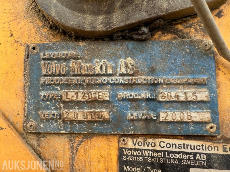 2006 Volvo L120E - Sentralsmøring - 14887 timer — crédit-bail 2006 Volvo L120E - Sentralsmøring - 14887 timer: photos 28
