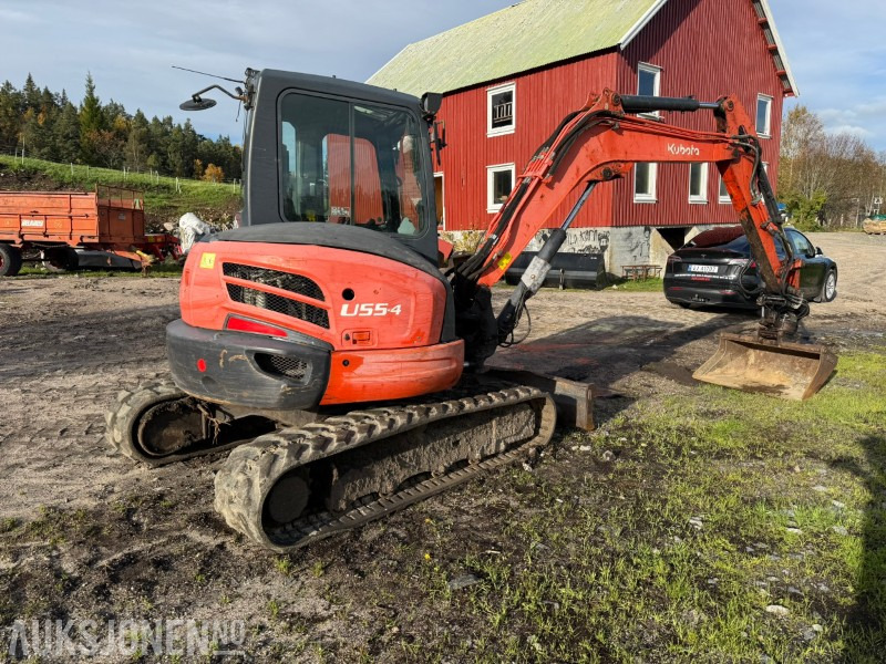 2012 Kubota U55-4 5,5 tonns gravemaskin med Steelwrist rototilt og 2 skuffer - Pelle: photos 4 2012 Kubota U55-4 5,5 tonns gravemaskin med Steelwrist rototilt og 2 skuffer - Pelle: photos 4