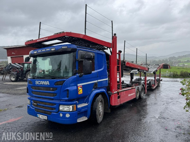 2015 Scania P 450 biltransport med henger / EU-godkjent - Camion porte-voitures: photos 1 2015 Scania P 450 biltransport med henger / EU-godkjent - Camion porte-voitures: photos 1