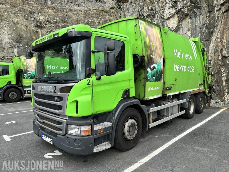 2016 Scania P320 Komprimatorbil - 2 kammer Inkl. biokammer/MTM påbygg/EU ok, 288978km - Benne à ordures ménagères: photos 1 2016 Scania P320 Komprimatorbil - 2 kammer Inkl. biokammer/MTM påbygg/EU ok, 288978km - Benne à ordures ménagères: photos 1