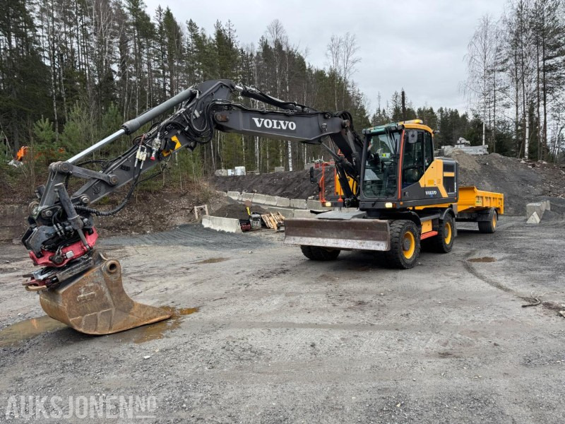 2016 Volvo EW160E hjulgraver med henger / rototilt / skuffe - Pelle: photos 1 2016 Volvo EW160E hjulgraver med henger / rototilt / skuffe - Pelle: photos 1