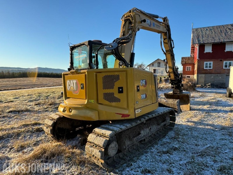 2022 Cat 308CR gravemaskin med gummipads / OilQuick / Engcon tiltrotator / 3 stk skuffer / 1334 timer - Pelle: photos 5 2022 Cat 308CR gravemaskin med gummipads / OilQuick / Engcon tiltrotator / 3 stk skuffer / 1334 timer - Pelle: photos 5