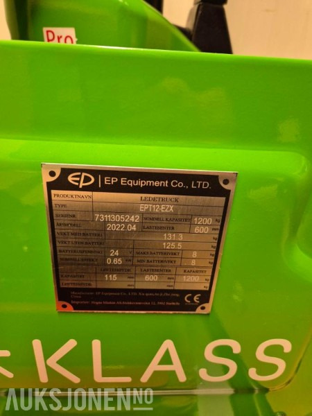 EP EPT12-EZ ledetruck - Matériel de manutention: photos 2 EP EPT12-EZ ledetruck - Matériel de manutention: photos 2