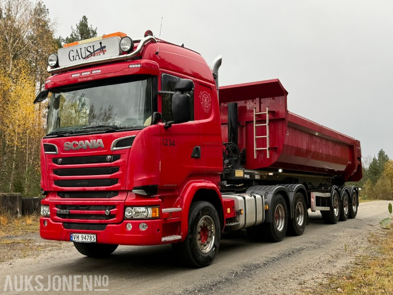 2018 Scania R580-V8-6x4-EURO6-260.000km-Tippsemi m/ Langendorf tralle - Tracteur routier: photos 2 2018 Scania R580-V8-6x4-EURO6-260.000km-Tippsemi m/ Langendorf tralle - Tracteur routier: photos 2