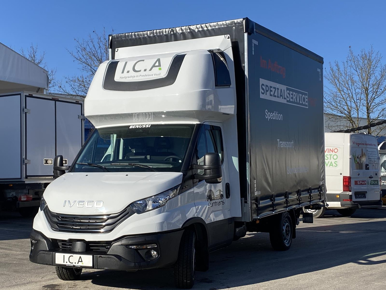 Utilitaire rideaux coulissants (PLSC) neuf IVECO DAILY 35S18HP  D30C | PRITSCHE PLANE + SCHLAFKABINE + LADERAMPE: photos 26