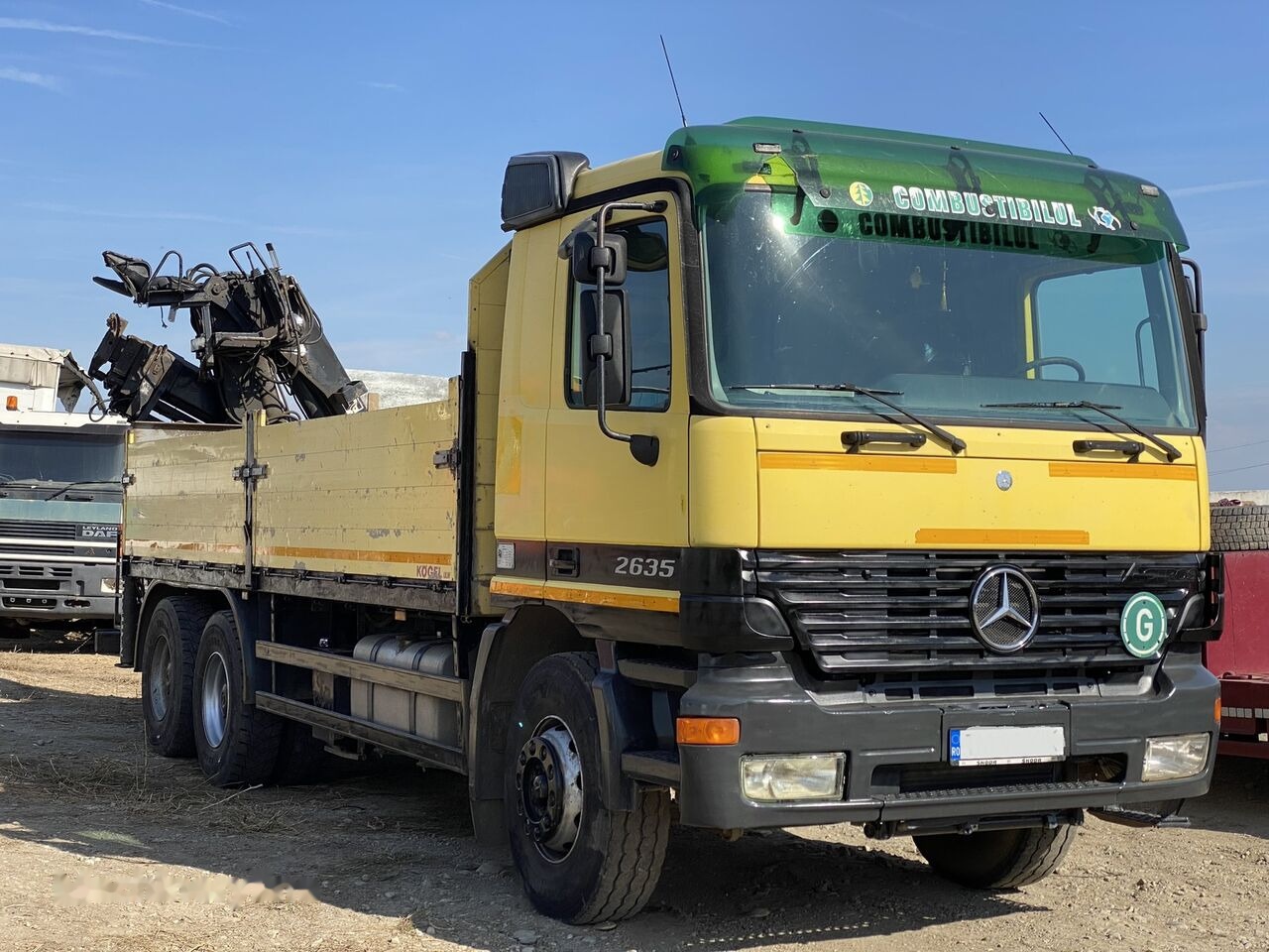 Mercedes-Benz Dropside camion Mercedes-Benz Actros MP1 V6 2635 + KRANE HIAB 17 - Camion grue, Camion plateau: photos 4 Mercedes-Benz Dropside camion Mercedes-Benz Actros MP1 V6 2635 + KRANE HIAB 17 - Camion grue, Camion plateau: photos 4
