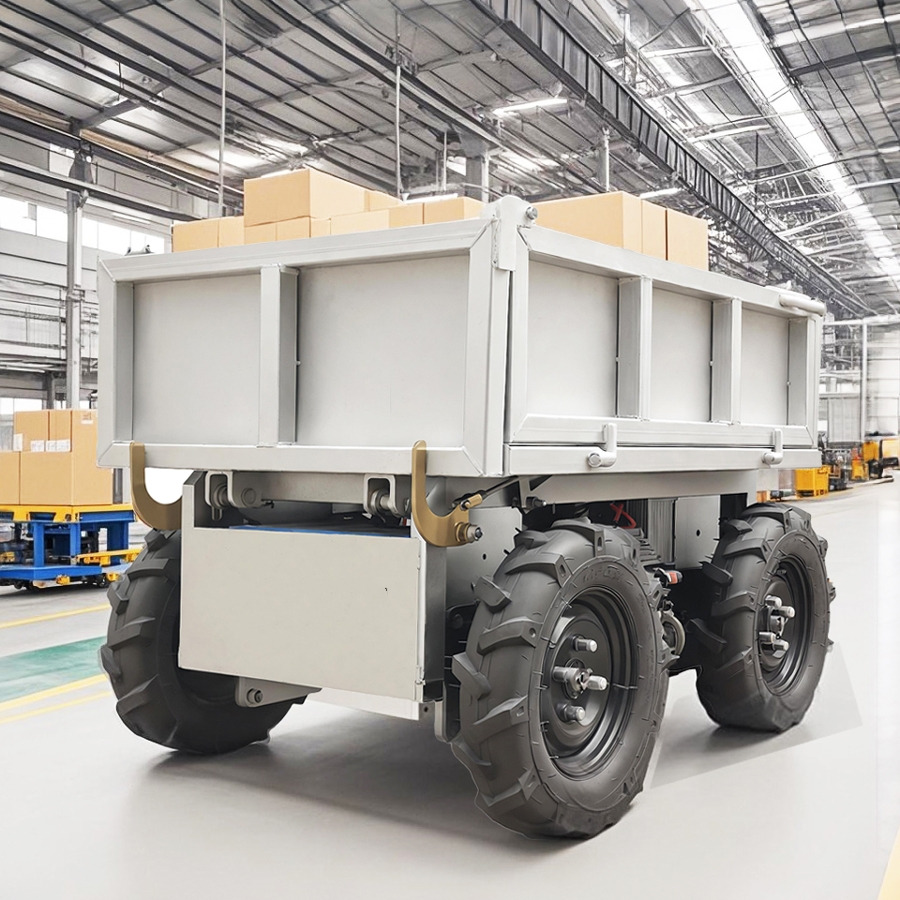 Quadricycle neuf LEZUM D-600 All-Terrain Four-Wheel Drive And Eight-Wheel Drive Transport Truck, Mountain Area Farm Orchard Greenhouse Construction Site Creeper Remote Control Electric Agricultural Transport Vehicle: photos 6