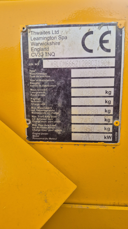 Mini tombereau THWAITES MACH666 6 TON: photos 15