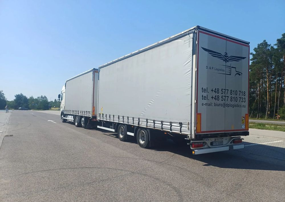 DAF XF 480 SUPER SPACE CAB / ZESTAW TANDEM PRZEJAZDOWY 120 M3 / SSC / ACC /EURO 6 - Camion à rideaux coulissants: photos 3 DAF XF 480 SUPER SPACE CAB / ZESTAW TANDEM PRZEJAZDOWY 120 M3 / SSC / ACC /EURO 6 - Camion à rideaux coulissants: photos 3