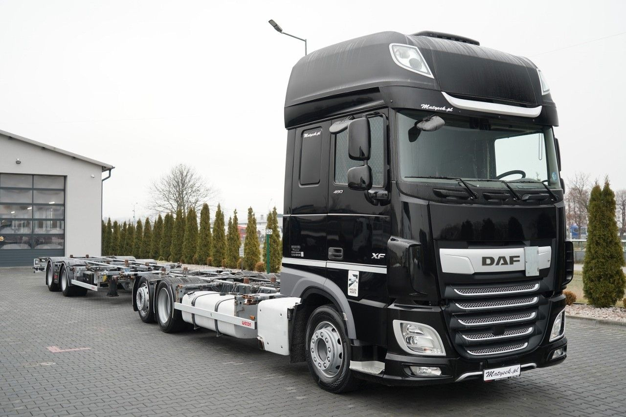 DAF XF 480 / BDF / 6X2 / ZESTAW TANDEM / SSC / I-PAR - Camion porte-conteneur/ Caisse mobile: photos 2 DAF XF 480 / BDF / 6X2 / ZESTAW TANDEM / SSC / I-PAR - Camion porte-conteneur/ Caisse mobile: photos 2