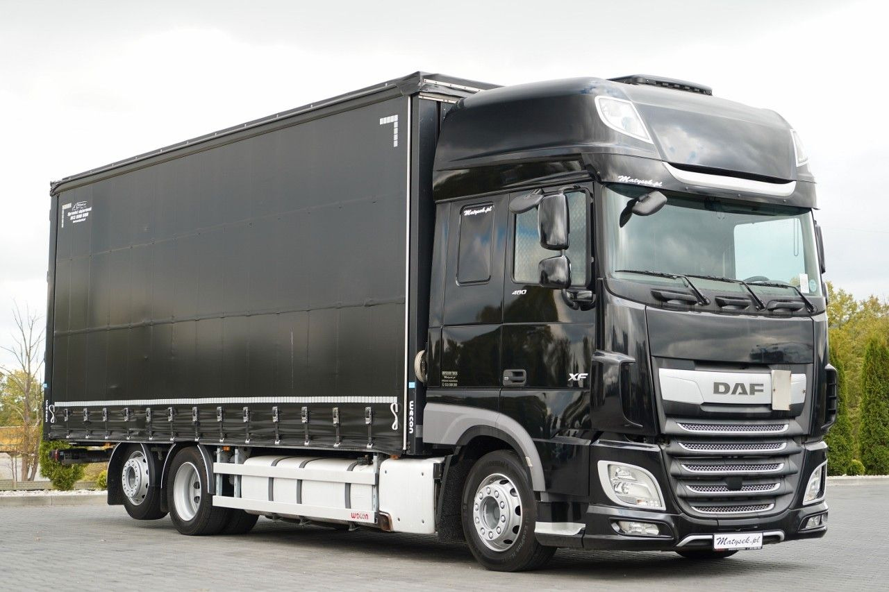 DAF XF 480 / SOLÓWKA / 6X2 / MEGA / OŚ PODNOSZONA / - Camion à rideaux coulissants: photos 1 DAF XF 480 / SOLÓWKA / 6X2 / MEGA / OŚ PODNOSZONA / - Camion à rideaux coulissants: photos 1