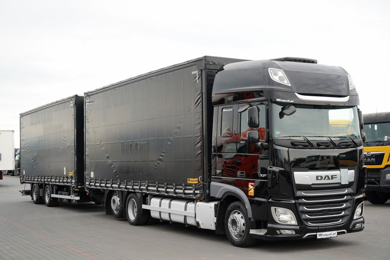 DAF XF 480 / ZESTAW TANDEM / 120 M3 / PRZEJAZDOWY / - Camion à rideaux coulissants: photos 1 DAF XF 480 / ZESTAW TANDEM / 120 M3 / PRZEJAZDOWY / - Camion à rideaux coulissants: photos 1