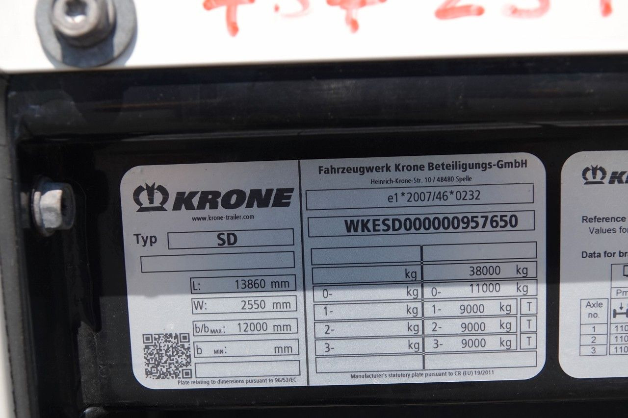 Semi-remorque rideaux coulissants Krone FIRANKA / 2021 ROK / KOSZ NA PALETY / 2 OSIE POD: photos 18