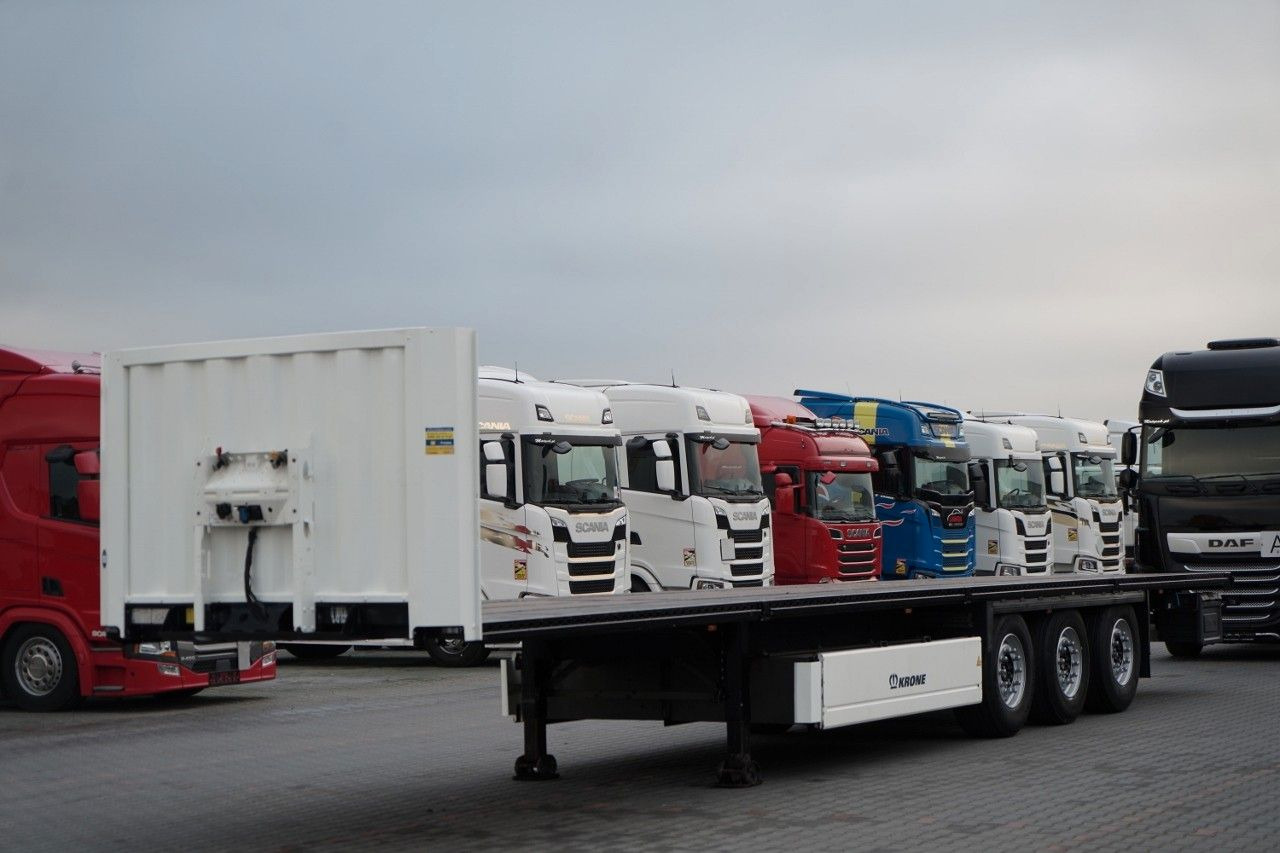 Krone NACZEPA PLATFORMA / OŚ PODNOSZONA / KOSZ NA PAL - Semi-remorque plateau: photos 2 Krone NACZEPA PLATFORMA / OŚ PODNOSZONA / KOSZ NA PAL - Semi-remorque plateau: photos 2