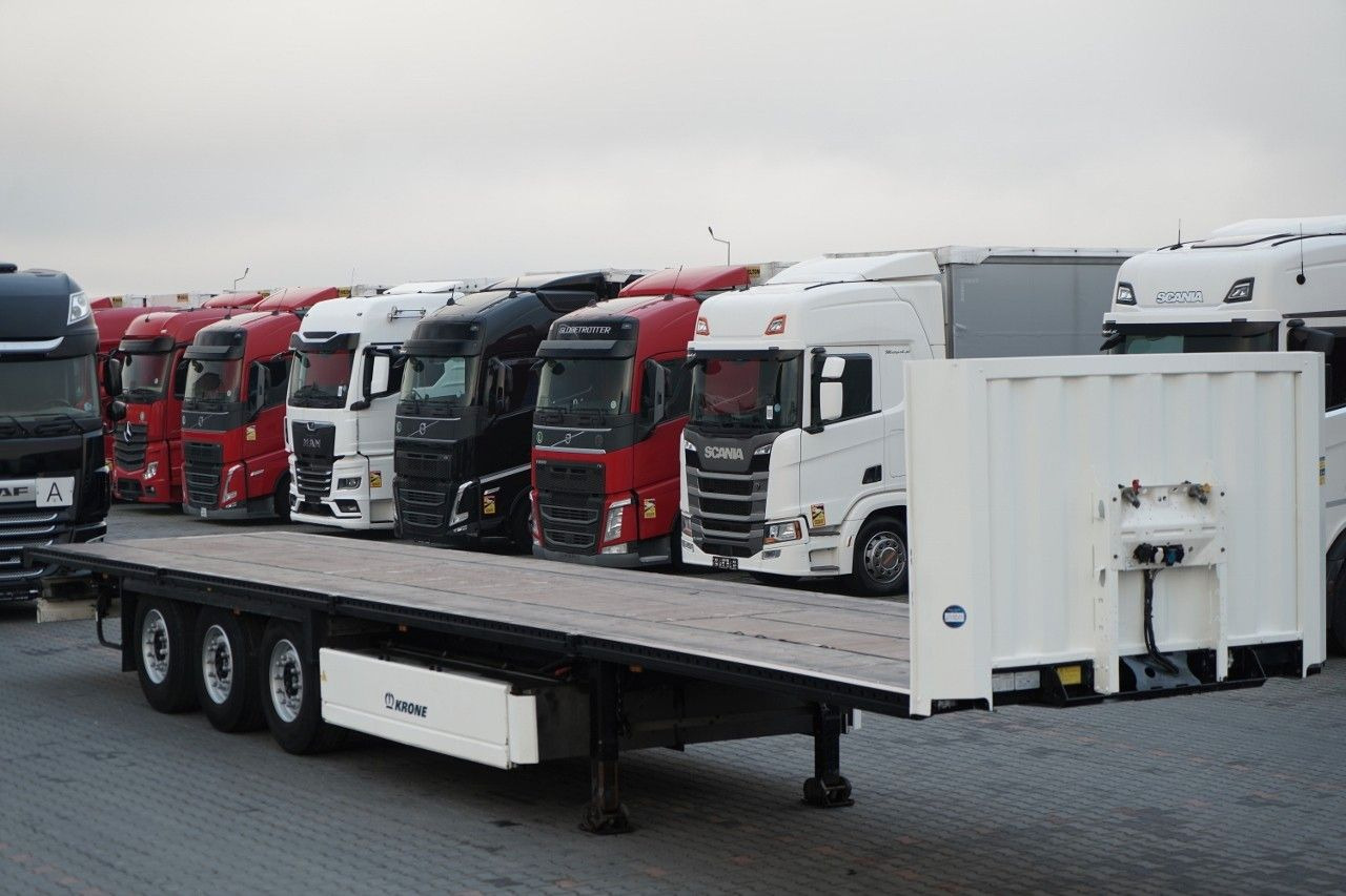 Semi-remorque plateau Krone NACZEPA PLATFORMA / OŚ PODNOSZONA / KOSZ NA PAL: photos 10 Semi-remorque plateau Krone NACZEPA PLATFORMA / OŚ PODNOSZONA / KOSZ NA PAL: photos 10