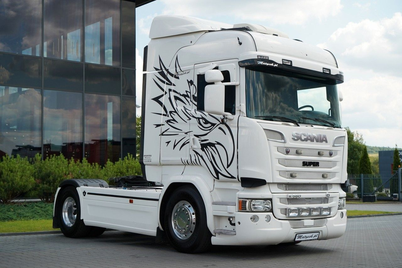 Scania R 580 / V8 / RETARDER / CAŁA NA PODUSZKACH - Tracteur routier: photos 1 Scania R 580 / V8 / RETARDER / CAŁA NA PODUSZKACH - Tracteur routier: photos 1