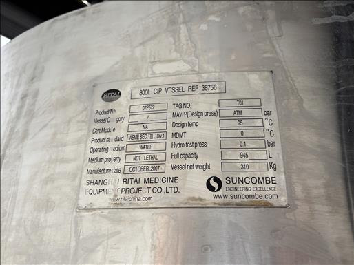 Ritai 800L holding vessel - Machine agroalimentaire: photos 5 Ritai 800L holding vessel - Machine agroalimentaire: photos 5