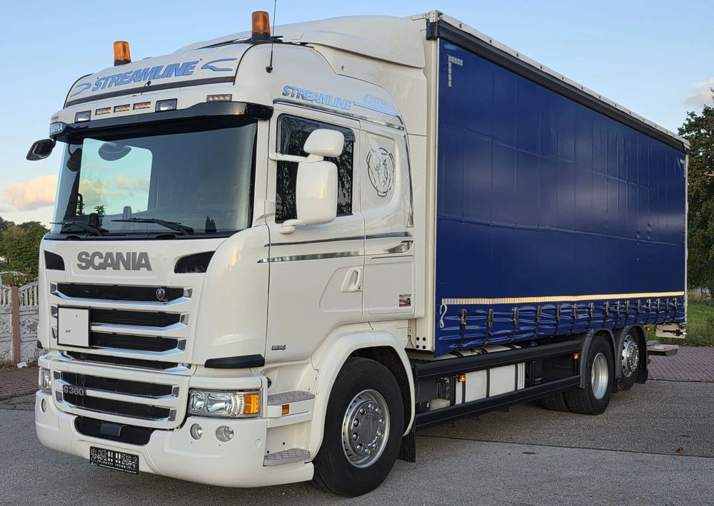 Scania G360 / BURTO-FIRANKA / 3 OSIE / WINDA / 20PALET / E6 / SYPIALNA KABINA / SPROWADZONY / JAK NOWA PRZEBIEG 490TYŚ / ŁADOWNOŚĆ 14500KG / - Camion à rideaux coulissants: photos 1 Scania G360 / BURTO-FIRANKA / 3 OSIE / WINDA / 20PALET / E6 / SYPIALNA KABINA / SPROWADZONY / JAK NOWA PRZEBIEG 490TYŚ / ŁADOWNOŚĆ 14500KG / - Camion à rideaux coulissants: photos 1