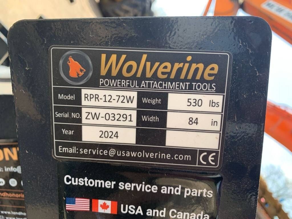 Wolverine RPR-12-72W Wolverine RPR-12-72W - Accessoire pour Engins de chantier: photos 4 Wolverine RPR-12-72W Wolverine RPR-12-72W - Accessoire pour Engins de chantier: photos 4