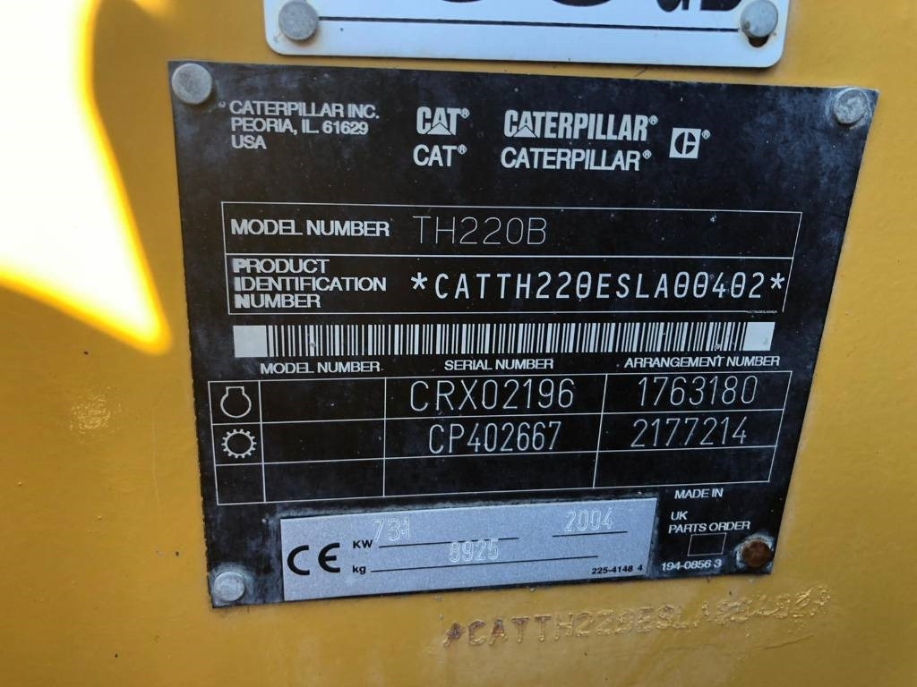 CAT TH 220 B FOR PARTS - Chariot télescopique: photos 3 CAT TH 220 B FOR PARTS - Chariot télescopique: photos 3
