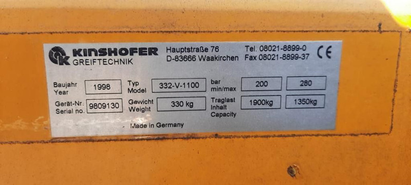 JCB Steinzange Kinshofer - Pinces: photos 5 JCB Steinzange Kinshofer - Pinces: photos 5