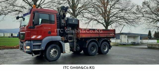 MAN 26.440TGS Kipper+Kran Meiller/Stahl - Camion benne, Camion grue: photos 1 MAN 26.440TGS Kipper+Kran Meiller/Stahl - Camion benne, Camion grue: photos 1